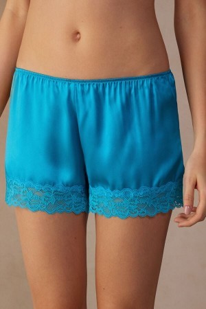 Blue Intimissimi Silk Shorts | LCASX59459